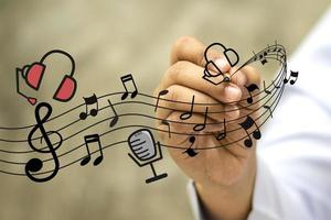 Pen to write musical notes The concept of musical origin