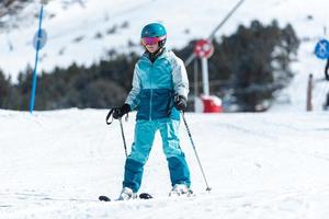 Grandvalira, Andorra . 2022 March  15. People skiing on the slopes of the Grandvalira Ski Resort in Andorra in 2022.