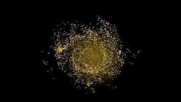 puntos dorados brillantes, destellos, partículas y estrellas sobre un fondo negro. efecto de luz abstracto. puntos luminosos dorados. ilustración vectorial vector