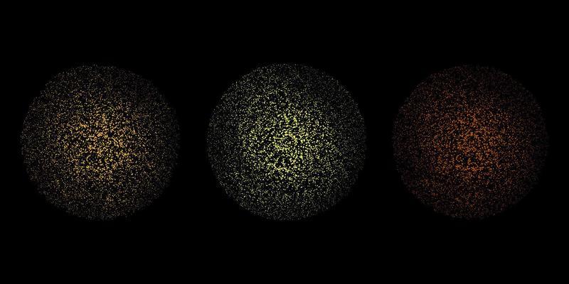 Gold glittering dots, sparkles, particles and stars on a black background. Vector illustration.