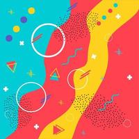 Abstract Colorful Memphis Art Background vector