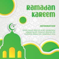 ramadan theme social media post and greeting card template vector