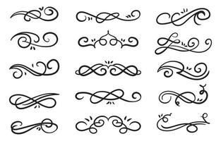 Swirl Decorative Elements Collection vector