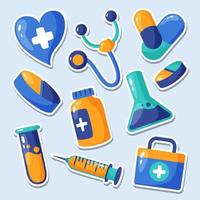 Medicine Sticker Collection vector