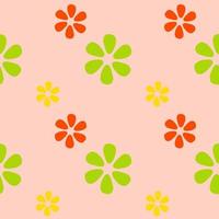 Seamless pattern background. colorful of flower shape on pink background for your design vector