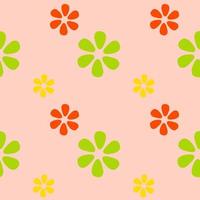 Seamless pattern background. colorful of flower shape on pink background for your design vector