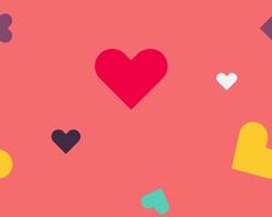 feliz concepto de San Valentín. linda forma de corazón en un colorido fondo sin costuras para el diseño de ypur vector