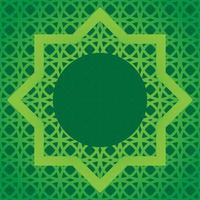 Arabic islamic frame background with pattern design vector