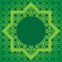 Arabic islamic frame background with pattern design vector