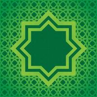 Arabic islamic frame background with pattern design vector