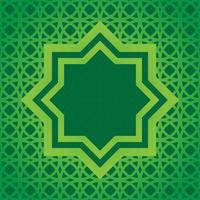 Arabic islamic frame background with pattern design vector