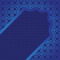 Arabic islamic frame background with pattern design vector