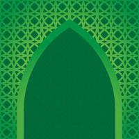 Arabic islamic frame background with pattern design vector