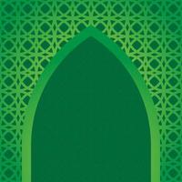 Arabic islamic frame background with pattern design vector