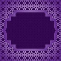 Arabic islamic frame background with pattern design vector