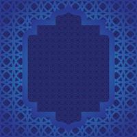 Arabic islamic frame background with pattern design vector