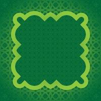 Arabic islamic frame background with pattern design vector
