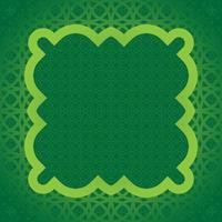 Arabic islamic frame background with pattern design vector