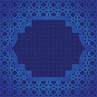 Arabic islamic frame background with pattern design vector