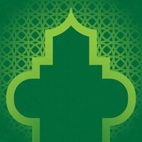 Fondo de marco islámico árabe con diseño de patrón vector