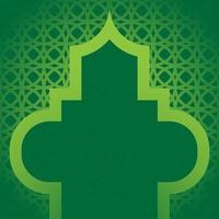 Arabic islamic frame background with pattern design vector