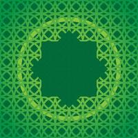 Arabic islamic frame background with pattern design vector