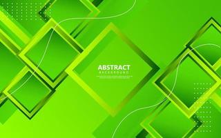 Abstract geometric square shape green color background vector