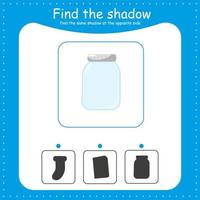 Find the shadow. Jar vector