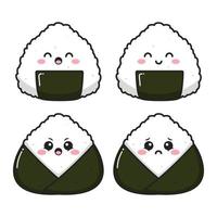 cute onigiri group with different expression vector