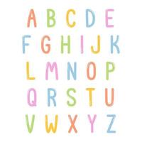 cute colorful tall Font and Alphabet vector