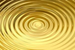 Glowing gold water ring with liquid ripple, abstract background texture