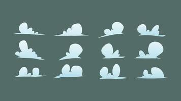 ilustración de dibujos animados plana de nube vector