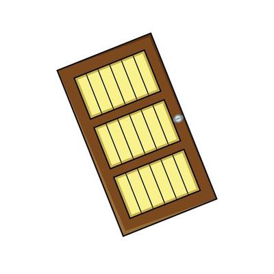 Brown door for anything Vector