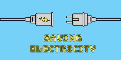 ilustración de fondo de ahorro de electricidad vector