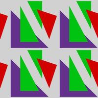 Seamless pattern of geometric shapes, triangles of different sizes in bright colors vector