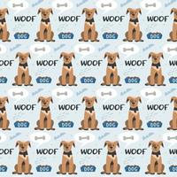 Seamless pattern with cute pet dogs vector