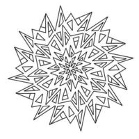 Circular element for coloring book. Mandala. vector