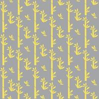 Summer botanical seamless pattern. Bamboo stems with leaves vector