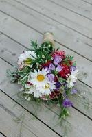 Bridal bouquet using wild flowers photo