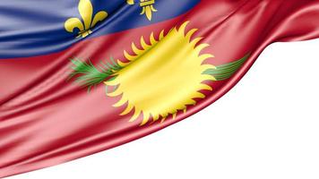 Guadeloupe Flag Isolated on White Background, 3D Illustration photo