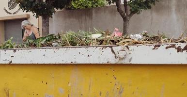 Buenos Aires, Argentina, 2022. Woman in container photo