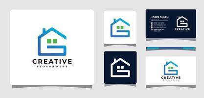 Letter G House Logo Design Inspiration vector