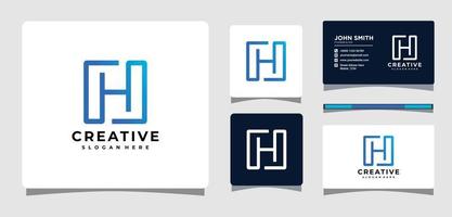 Letter H Square Logo Design Inspiration vector