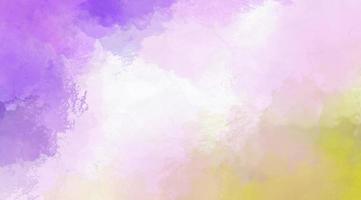 Hand Painted Purple Yellow Watercolor Background photo