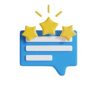 Star rating 3d icon 3d rendering photo