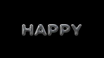 HAPPY, Text title animation video