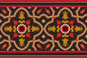 Seamless geometric ethnic asian oriental and tradition pattern design for texture and background. Silk and fabric pattern decoration for carpet, clothing, wrapping and wallpaper vector