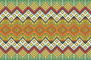 Seamless geometric ethnic asian oriental and tradition pattern design for texture and background. Silk and fabric pattern decoration for carpet, clothing, wrapping and wallpaper vector