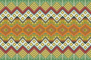 Seamless geometric ethnic asian oriental and tradition pattern design for texture and background. Silk and fabric pattern decoration for carpet, clothing, wrapping and wallpaper vector