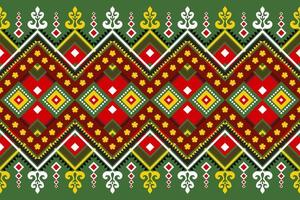 Seamless geometric ethnic asian oriental and tradition pattern design for texture and background. Silk and fabric pattern decoration for carpet, clothing, wrapping and wallpaper vector